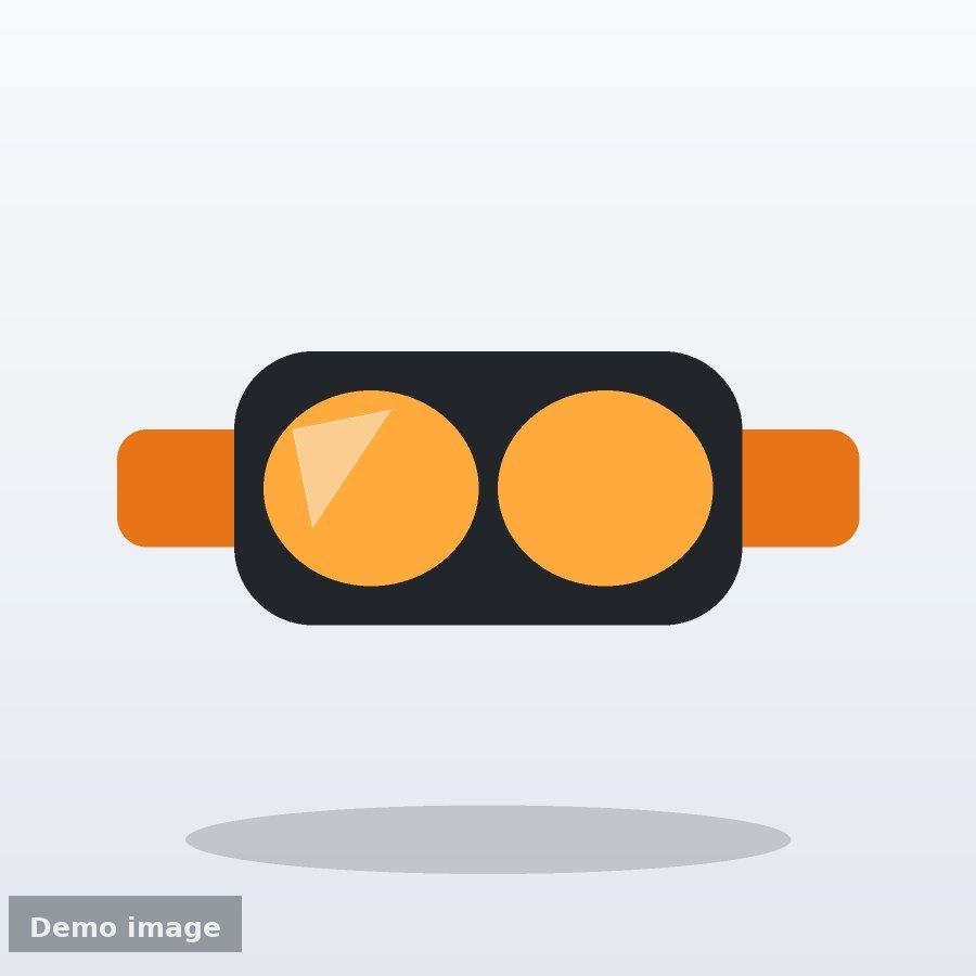 Motocross Goggles, Amber Lens — illustration