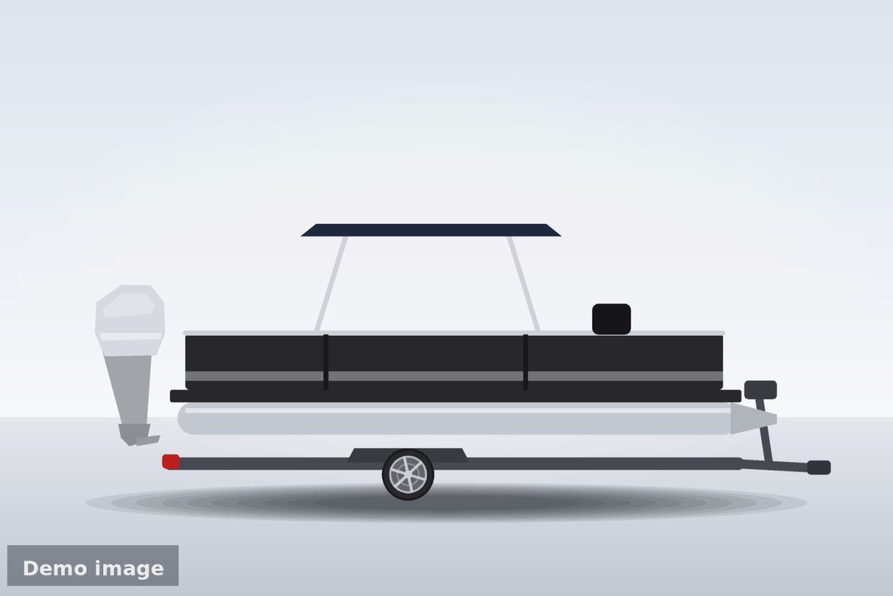 Demo image: illustration of the 2025 Bennington 22 SSBXP Performance Tritoon (side view)