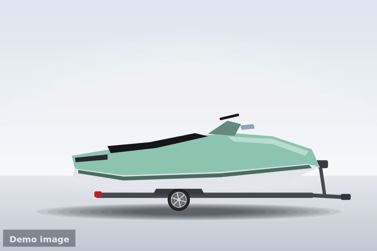 Demo image: illustration of the 2026 Sea-Doo FishPro Apex (side view)