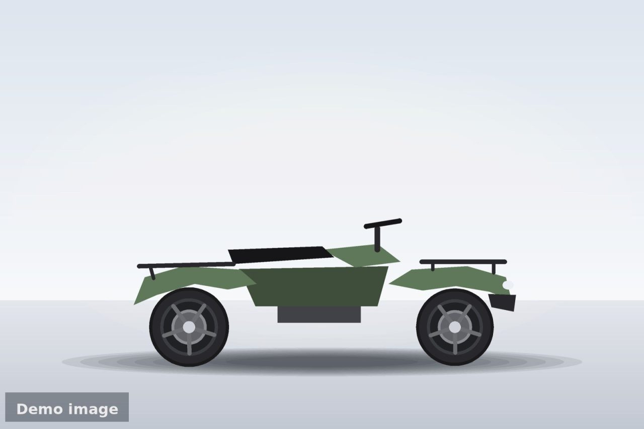 Demo image: illustration of the 2026 Polaris Sportsman 570 EPS (side view)